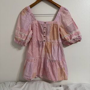 Anthropologie Maeve Gable Tiered Tunic Top